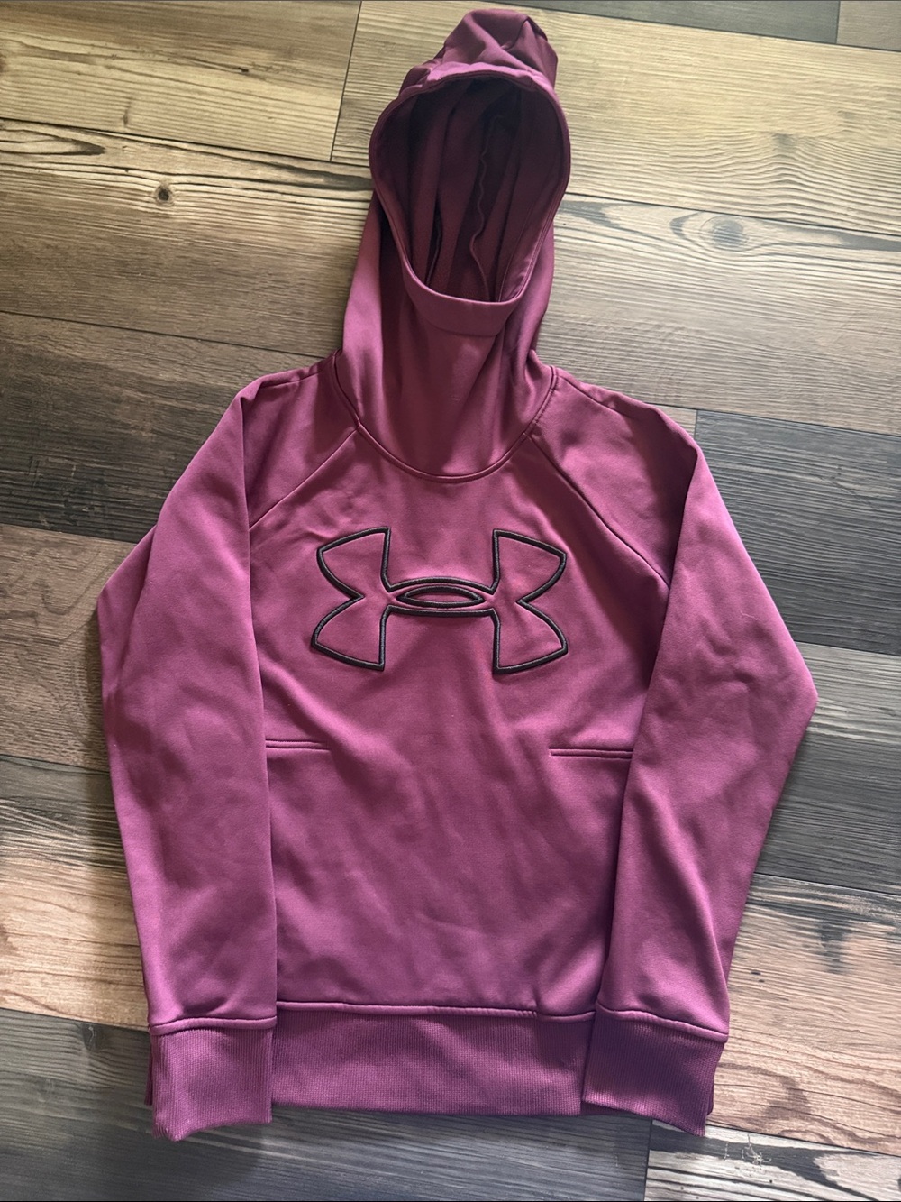 Under Armour Maroon/Purple Pullover Hoodie with Logo